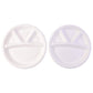 Durable disposable serving plate with four separate food compartments
