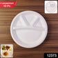 Set of 4 compartment disposable serving plates for parties and events