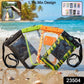 Colorful waterproof mobile pouch with lanyard and compass