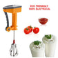 Close-up view of the Power Free Hand Blender's durable stainless steel blade.