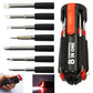 Detailed view of the LED torch integrated into the BoltForce screwdriver kit handle.