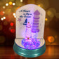 Top-down view of the cute night light, revealing its simple and easy-to-use power button.