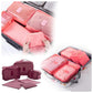 A suitcase organized with the multi-purpose travel packing cubes.