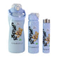 Set of reusable premium water bottles suitable for office and outdoor use
