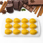 Detailed view of the silicone ice cube tray showcasing banana, grape, and other fun fruit shapes.