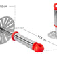 Stainless steel Pau Bhaji masher with a convenient hanging loop for easy kitchen storage.