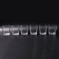 Side view of transparent diamond plastic glass set