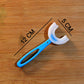 Pink U-shaped toothbrush with a comfortable handle for little hands.