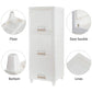 The versatile storage cabinet neatly organized in a modern kitchen setting.