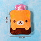 Top-down view of the panda hot water bag, showcasing the secure cap.