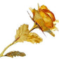 Perfect artificial golden rose gift item for anniversaries or Valentine's Day.