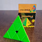 Triangle puzzle cube on desk for brain exercise and play therapy