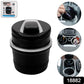 Car ashtray showing lid open for ash disposal