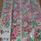 Assorted colorful fabric-covered elastic hair bands for children