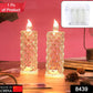 Elegant LED rose candle in transparent acrylic, perfect for home decor.