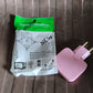 Unboxing view of the Tetherix Foldable Wall Plug Adapter, ready for use.