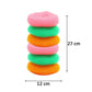 Round nylon cleaning pads demonstrating their flexible and effective scrubbing texture.