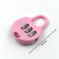Side view of the lightweight 3-Digit Zipper Lock, ideal for travel security.