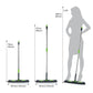 The 360-degree rotating head of the microfiber flat mop in action, demonstrating flexibility for thorough cleaning.