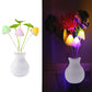 Side profile of the energy-efficient mushroom night light with its unique shape.