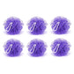 Group of 6 assorted bath loofahs, perfect for a refreshing shower.
