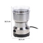 Top-down view of the mini electric grinder with its clear lid for monitoring.