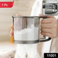 Baking sieve cup with ergonomic handle for easy flour sifting