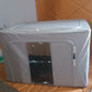 Foldable storage box with zipper and transparent window for seasonal clothing