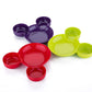 Close-up of the cartoon-shaped sectioned plate, ideal for toddler meals.