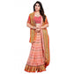 Generic Women's Kota Doria Cotton Woven Butta Saree With Blouse (Peach, 5-6 Mtrs)