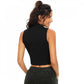 Generic Women's Polyester, Knitting Western Wear Tops (Black)