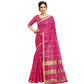 Generic Women's Kota Doria Cotton Checked Saree With Blouse (Rani, 5-6 Mtrs)