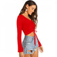 Generic Women's 95% Polyester 5% Spandex Western Wear Tops (Red)