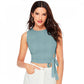 Generic Women's 95% Polyester 5% Spandex Western Wear Tops (Pista)