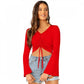 Generic Women's 95% Polyester 5% Spandex Western Wear Tops (Red)