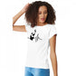 Generic Women's Cotton Western Wear T Shirt (White)