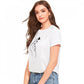 Generic Women's Cotton Western Wear T Shirt (White)