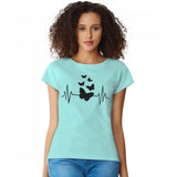Generic Women's Cotton Western Wear T Shirt (C Green)