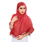 Generic Women's Cotton Silk Strips Printed Dupatta (Maroon, Length:2-2.4 mtr)