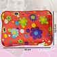 Close-up of the electric hot water bag's soft PVC fabric, emphasizing comfort and quality.