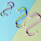 Dimensions of the S hooks metal illustrated, highlighting their ergonomic and functional size.
