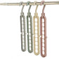 Innovative magic wardrobe hanger with an anti-skid surface holding various clothing items.