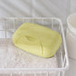 Top-down view of the waterproof Travel Soap Box, emphasizing its secure seal.