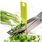 Stainless steel 5-blade herb scissors for kitchen use