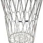 Compact foldable fruit basket in stainless steel, shown in its collapsed form for easy storage.