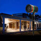 Festive laser lights creating a magical backdrop for Navratri celebrations and parties.