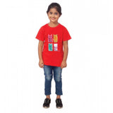 Generic Girls Cotton Cat Half Sleeve TShirt (Red)