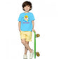 Generic Boys Cotton Baby Shark Half Sleeve TShirt (Blue)