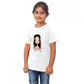 Generic Girls Cotton Tribal Half Sleeve TShirt (White)