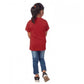 Generic Girls Cotton Tribal Half Sleeve TShirt (Maroon)